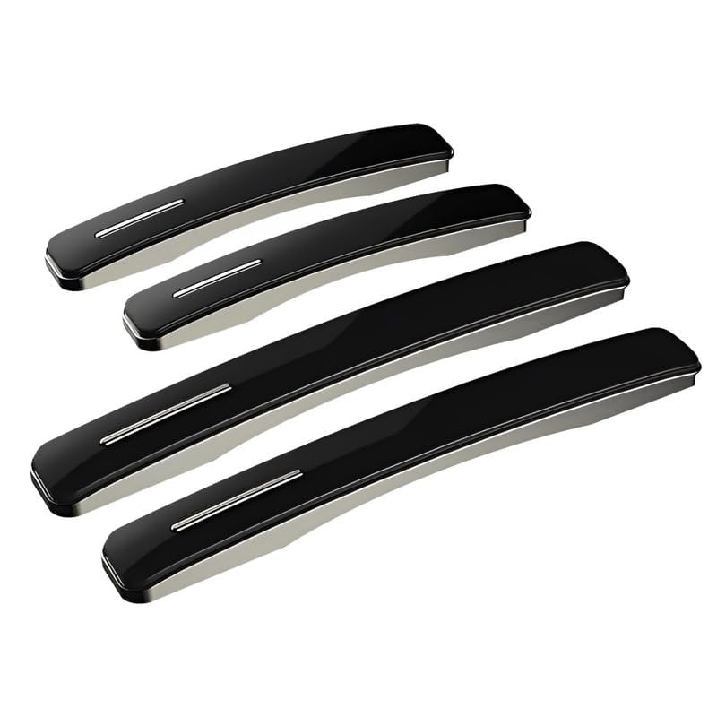 KaarBuddy 3R Car Side Door Anti-Collision Safety Guard - Black Plastic Door Protector Strip, Compatible with Honda Amaze (Set of 4 Pcs)